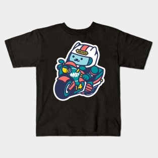 Red and Green Chibi Racer Kids T-Shirt